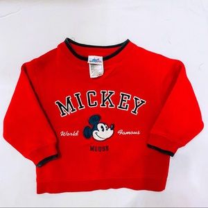 Childs red Mickey Disneyland sweatshirt